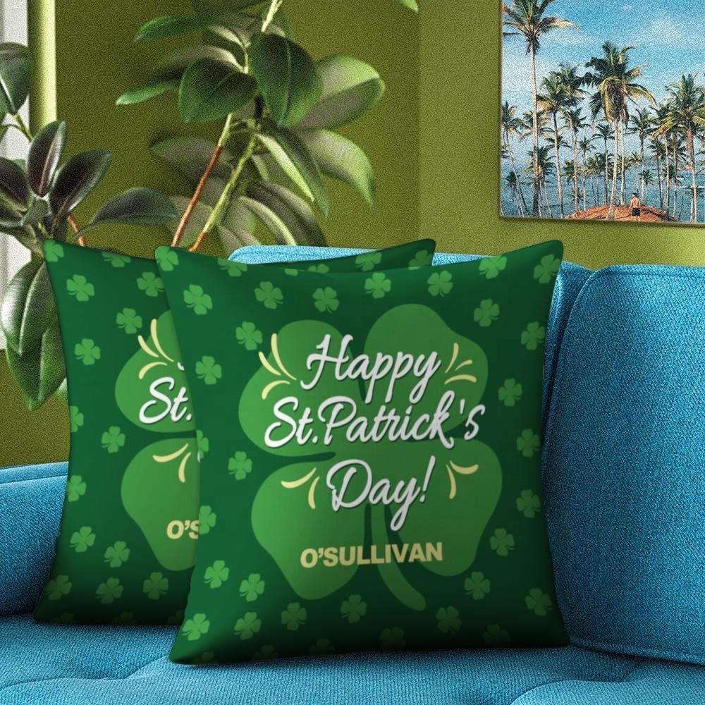 Personalized St Patrick's Day Customize St Patrick's Day Pillow With Cover St.
