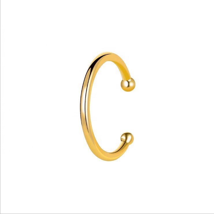 Simple Ear Bone Clip Earrings Designer Cuff Earrings Threaded Circle Ear Ring Clip Cuffs For Women Dainty Jewelry Gift for Her