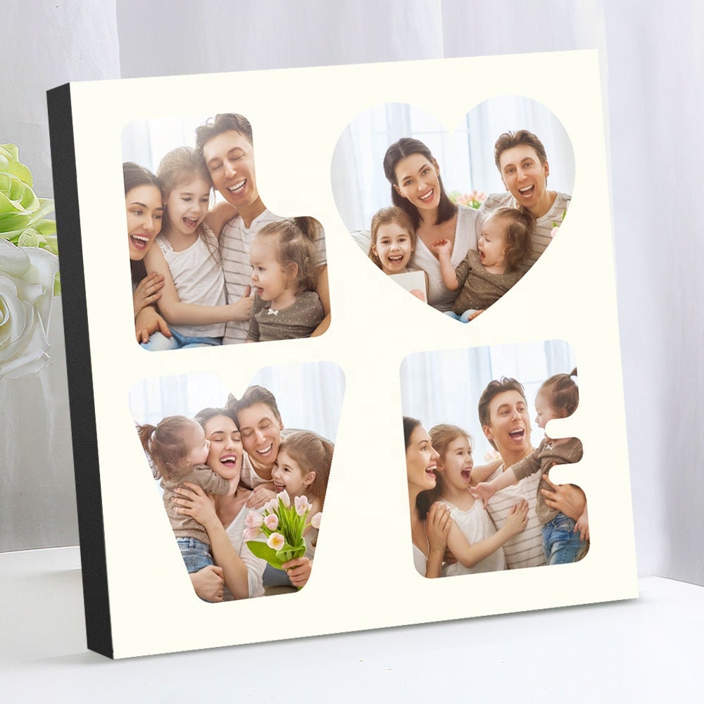 Personalized Photo Wooden Frame Gift Custom Pictures Printed Desktop Photo Frame Birthday Gift Customized Photo Printed Table Frame