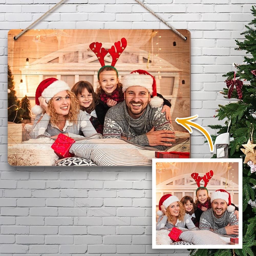 Personalized Photo Wall Frame Gift For Her Customized Picture Wall Hanging Wooden Frame Digital Printed Photo Wall Frame