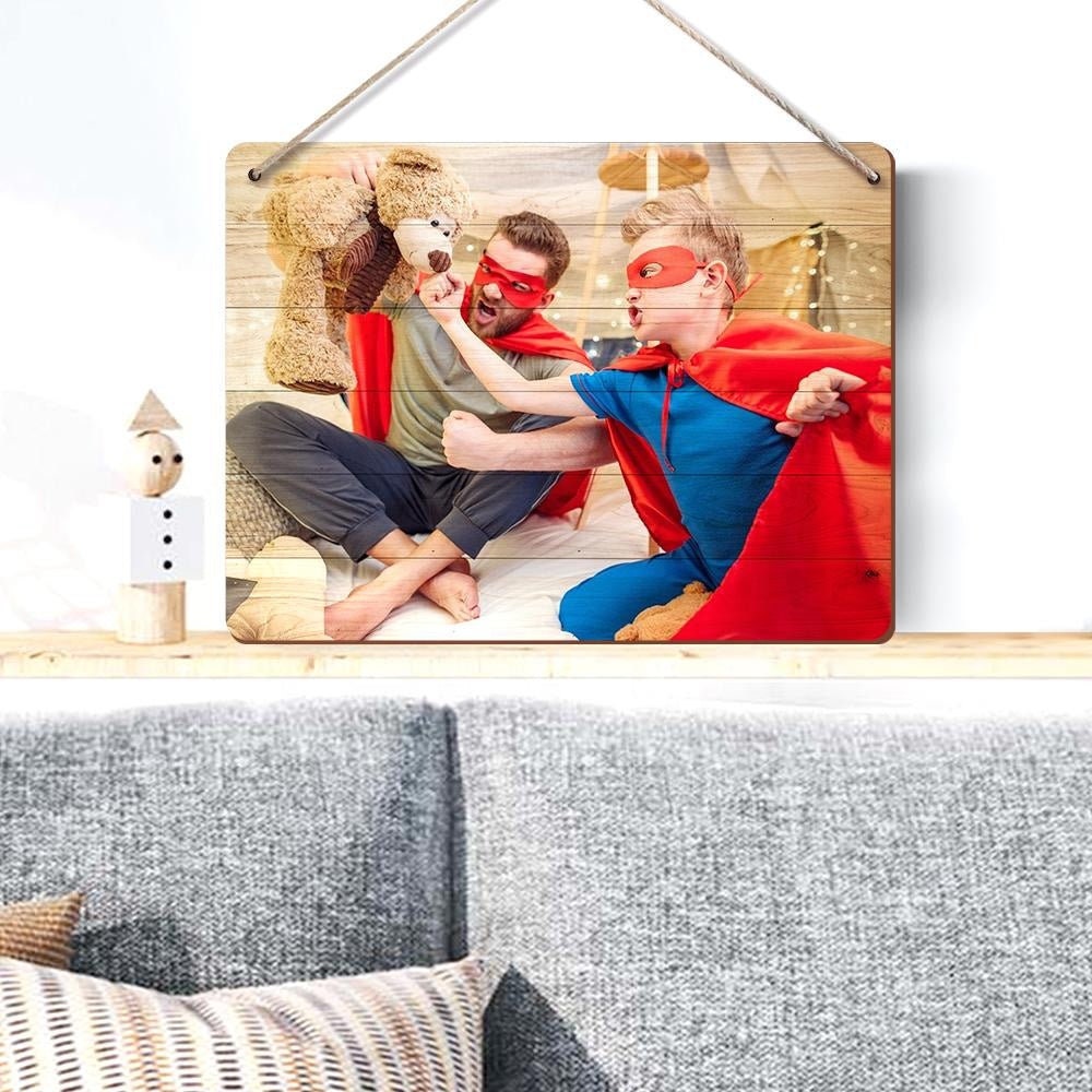 Personalized Photo Wall Frame Gift For Her Customized Picture Wall Hanging Wooden Frame Digital Printed Photo Wall Frame