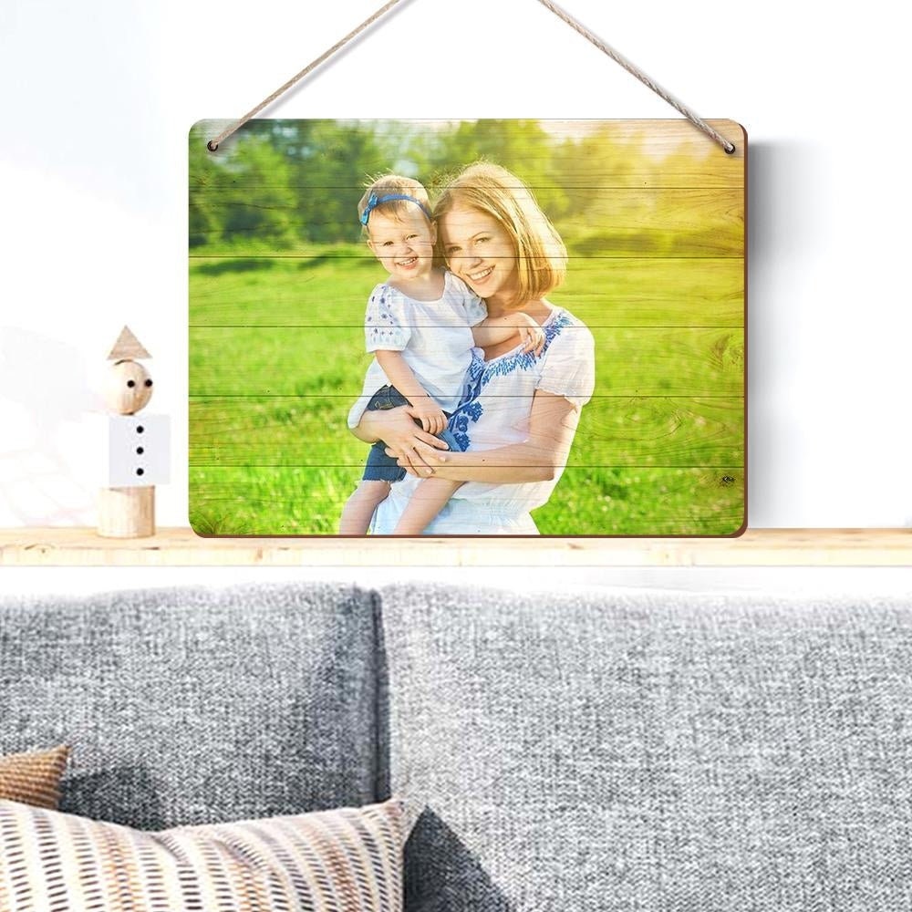 Personalized Photo Wall Frame Gift For Her Customized Picture Wall Hanging Wooden Frame Digital Printed Photo Wall Frame