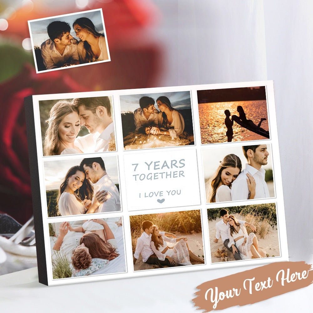 Personalized Picture Text Engraved Frame Photo Custom Text Frame Customized Photos Decorative Frames Valentine's Day Gift