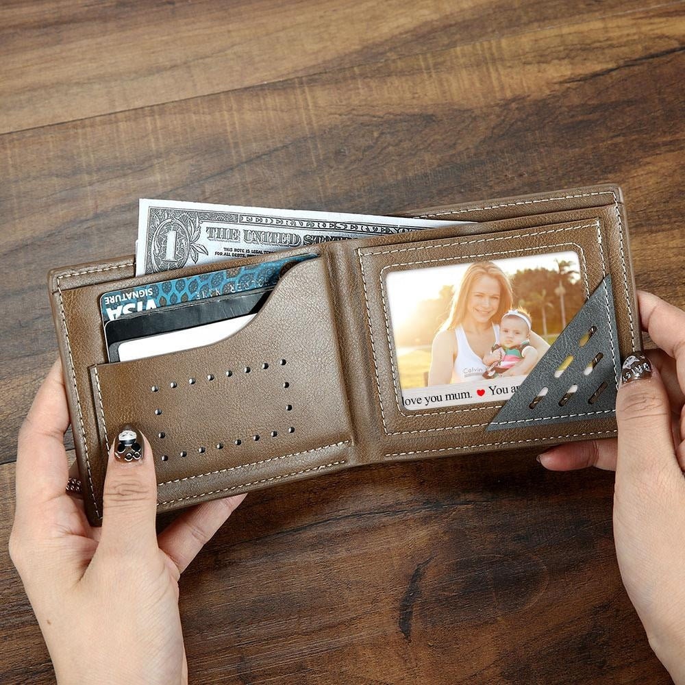 Personalized Picture Engraved Text Wallet Card Custom Photo Wallet Gift Card Mother's Gift Cards Customized Photo Text Engraving Card
