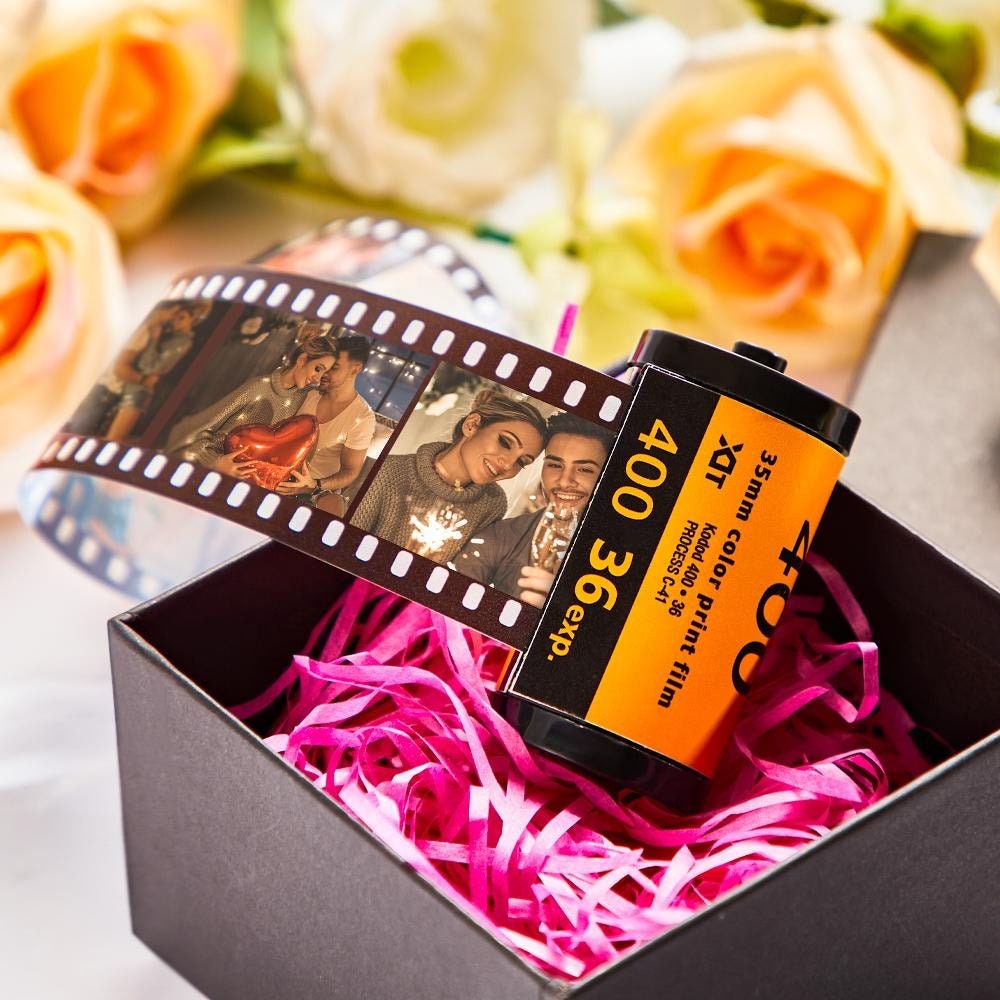 Custom Photo QR Code Audio Film Strip Personalized Film Photos Album Gift Custom Film Photo Roll With 5-15 Photos Valentine Gift Camera Roll