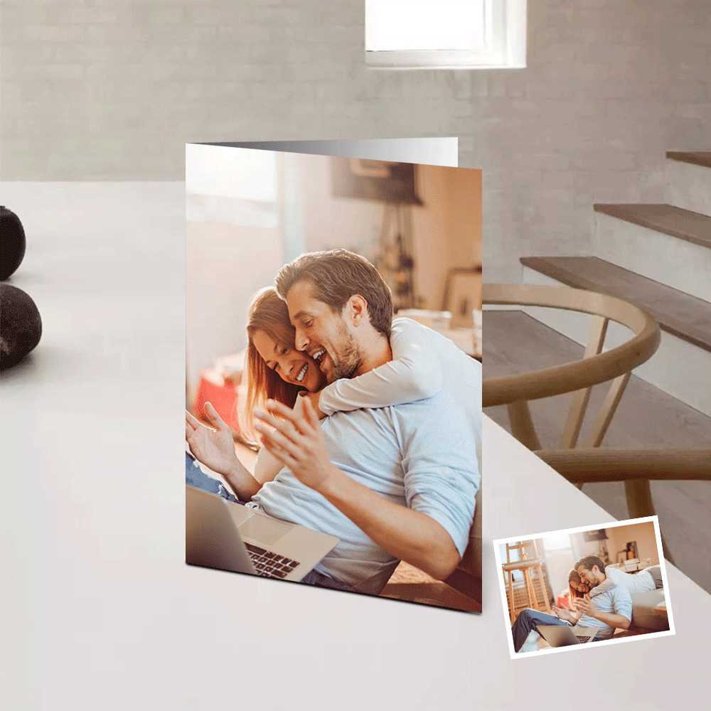 Personalized Picture Text Engraved Greeting Card Gift Custom Photo Text Gift Card Birthday Halloween Greeting Invitation Card