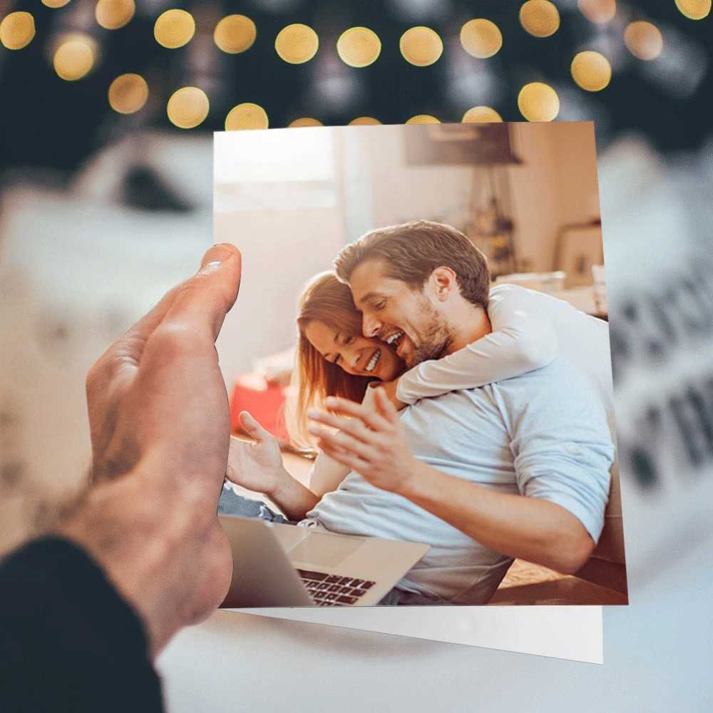 Personalized Picture Text Engraved Greeting Card Gift Custom Photo Text Gift Card Birthday Halloween Greeting Invitation Card