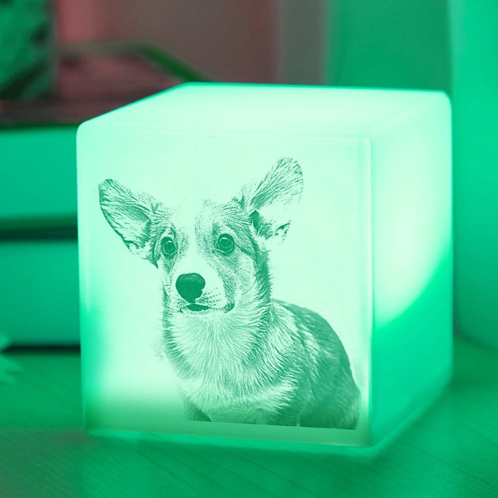 Custom 3D Led Photo Square Night Lights Craft Plastic Photo Frame Novelty Bedroom Small Decorative Table Lamp Wedding Anniversary Gift