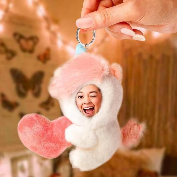 Personalized Keychain Custom Logo Doll Keychain For Ladies Girlfriend Mother Memorial Gifts Customized Picture Keychain Photo Keychain