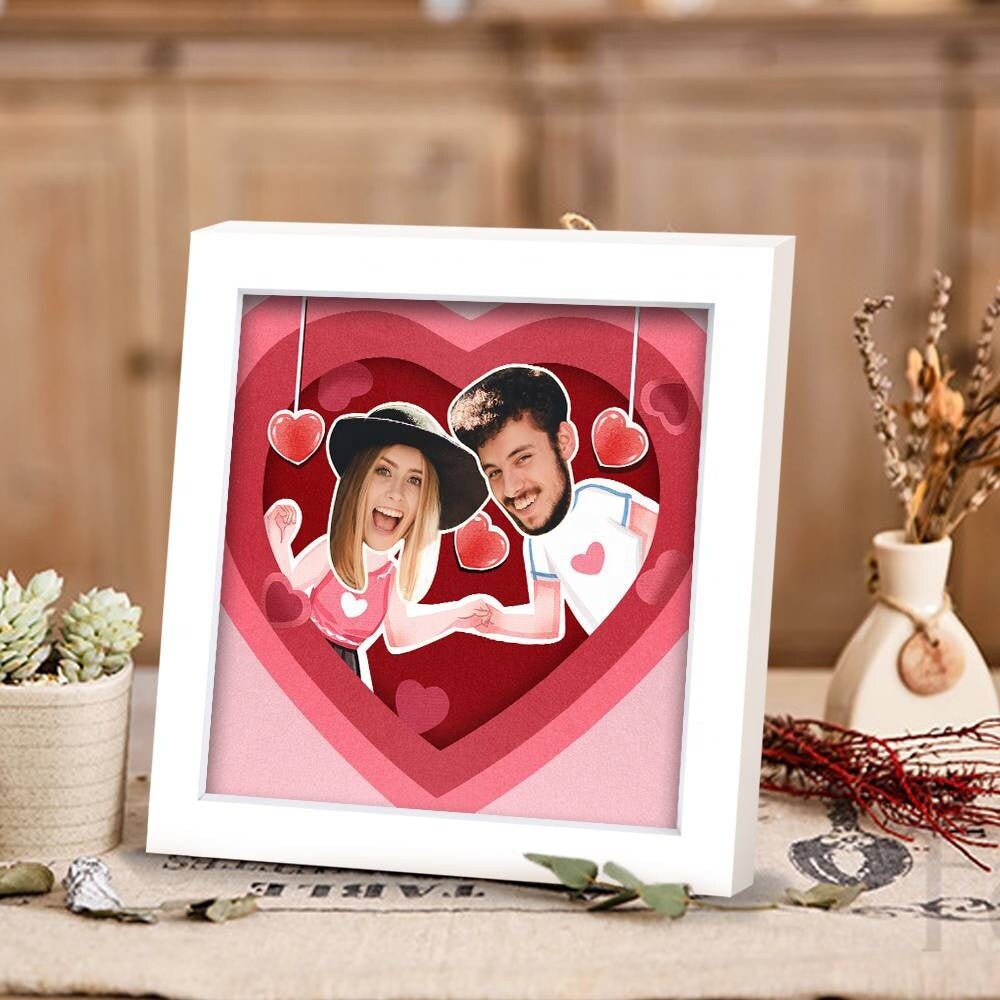 Personalized Picture Frame Stereoscopic Funny Style Custom Logo Picture Square Shaped Table Frame Custom Photo Frame Set For Couple's Gift