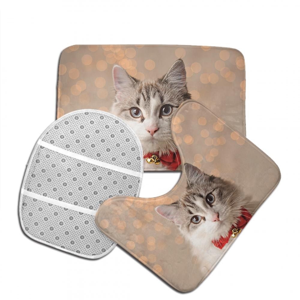 Custom Pet Photo Bathroom Mat Photo Printed Anti Slip Bathroom Absorbent Custom Bath Mats 3 Pieces Set Custom Printed Floor Mats