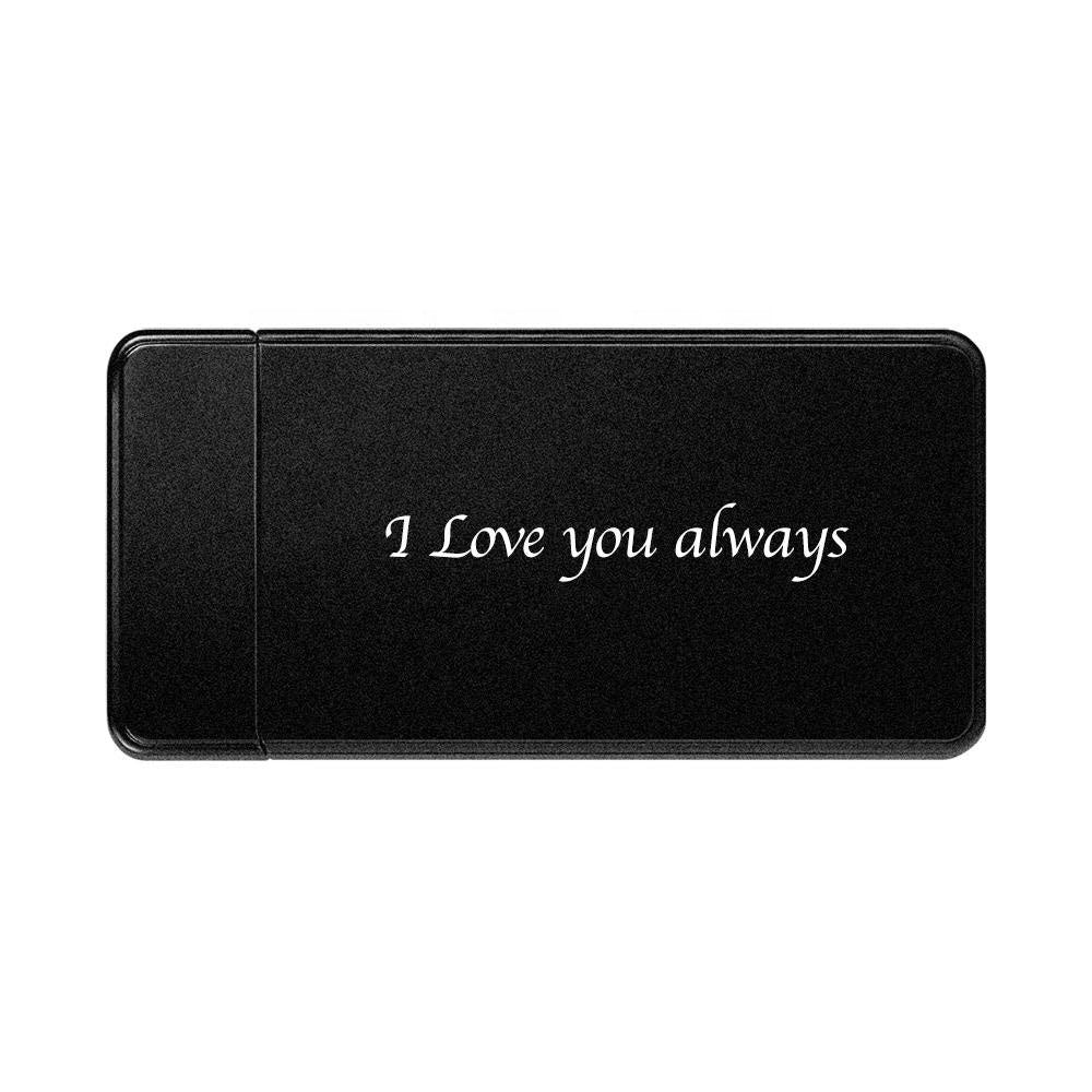 Personalized Photo Engraved Cigarette Lighter Custom Picture Engraved Cigarette Lighter Black Scrub USB Rechargeable Electric Lighter