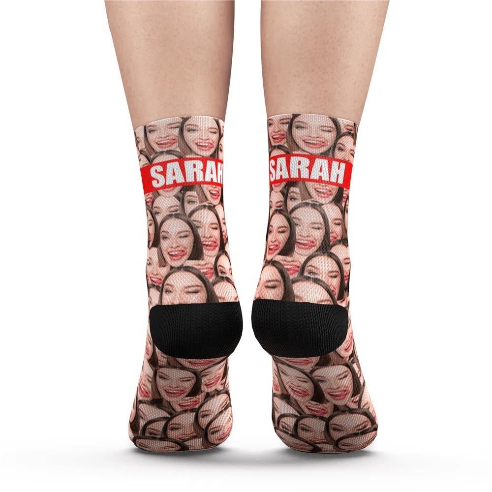 Customized Name Face Photo Printed Socks Custom Face Picture Socks Personalized Photo Letters Printed Unisex Socks