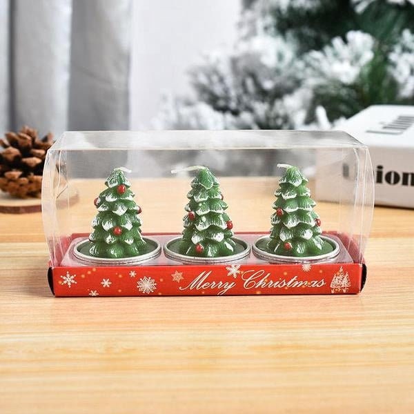 Christmas Santa Claus Snowman Candle Set Christmas Candles Set Santa Claus Snowman Pine Cones Christmas Party Decorative Candle Set