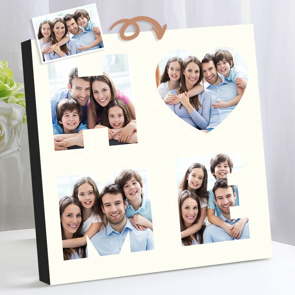 Personalized Photo Wooden Frame Gift Custom Pictures Printed Desktop Photo Frame Birthday Gift Customized Photo Printed Table Frame