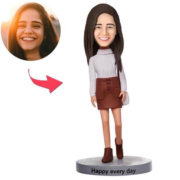 Personalized Face Picture Bobbleheads Clay Doll Customized Bobble Head For Gift Figurines Customized Photo Sculpture Clay Figurine