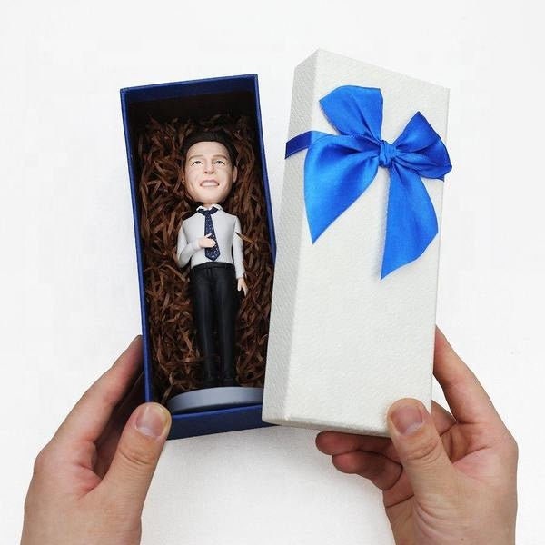 Personalized Head Portrait Photo Bobblehead Polymer Clay Western Food Five-Star Chef Custom Figurines Bobblehead With Engraved Text