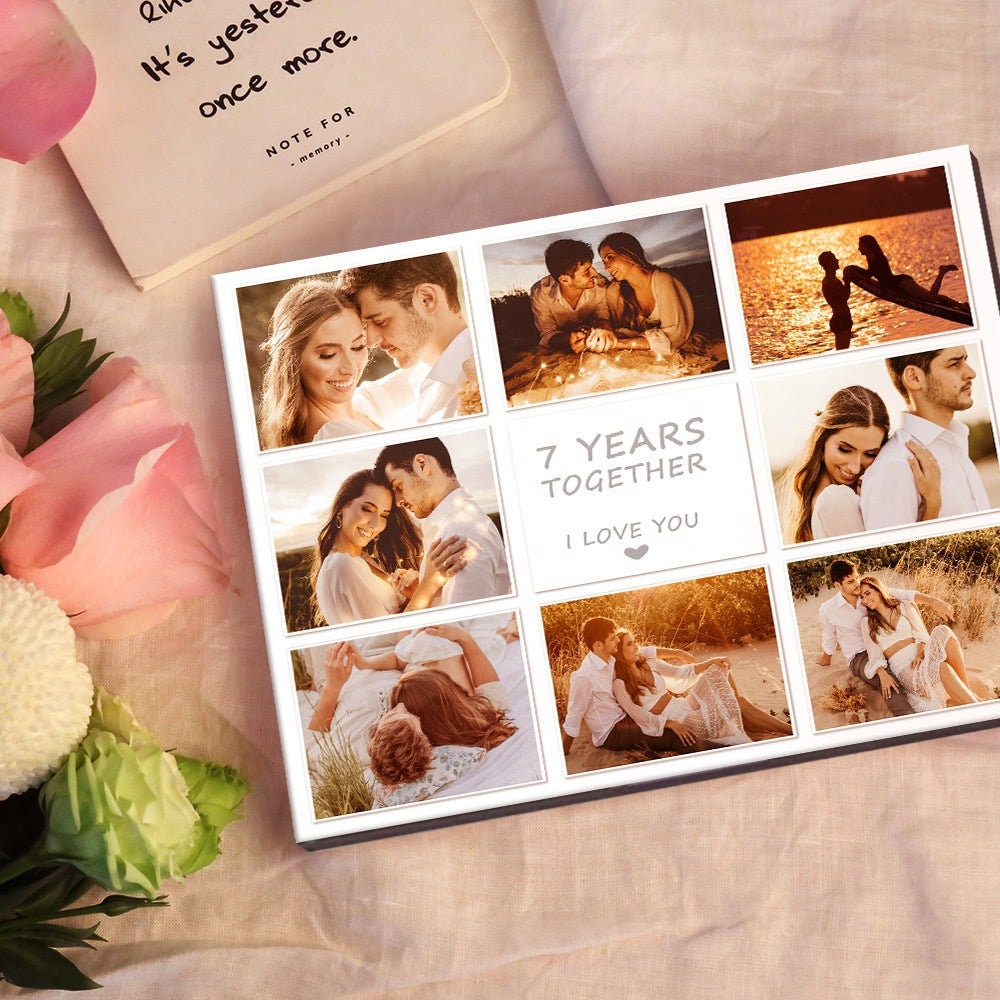 Personalized Picture Text Engraved Frame Photo Custom Text Frame Customized Photos Decorative Frames Valentine's Day Gift