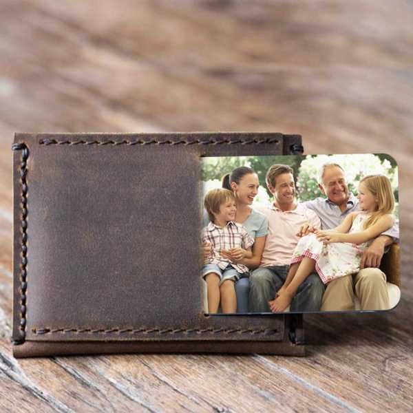 Personalized Photo Text Engraved Card Gift Plastic Cards Custom Engraved Photo Frame Wallet Ticket Cards For Family