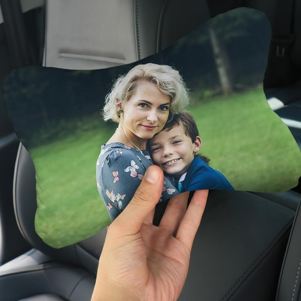 Custom Picture Printed Neck Rest Car Pillow Neck Rest Pad Head Support Pillow Personalized Photo Printed Car Pillow