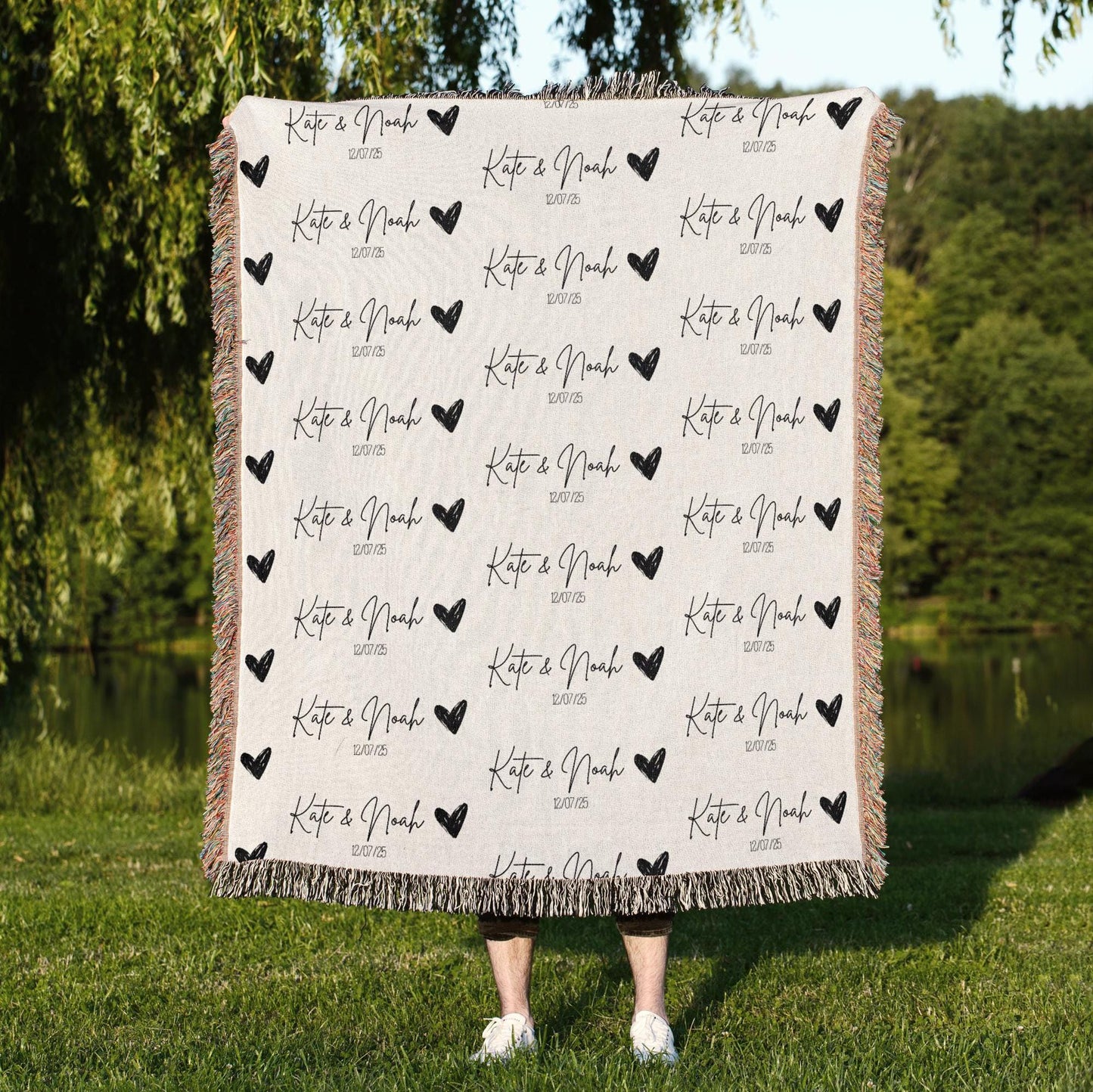 Personalized Couple Names Blanket, Engagement gifts, New First Year, Wedding Shower Anniversary gift, Birthday Vacation Christmas Valentine
