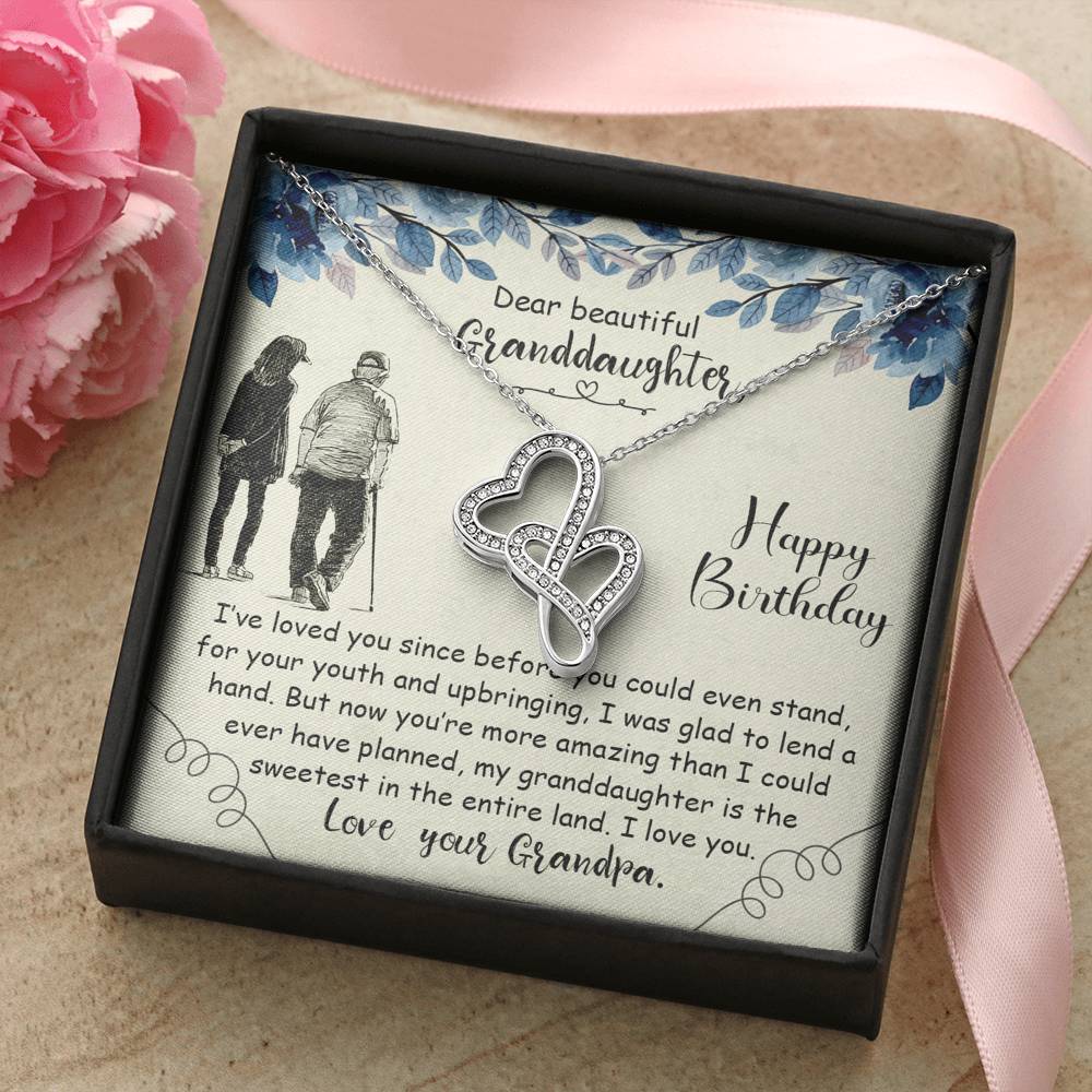 Grand Daughter Necklace, Grandpa to Daughter Gift, Necklace