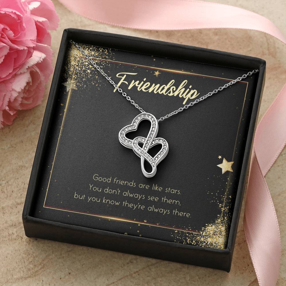Personalized Friendship Necklace On Friend's Birthday Dainty Heart Pendent