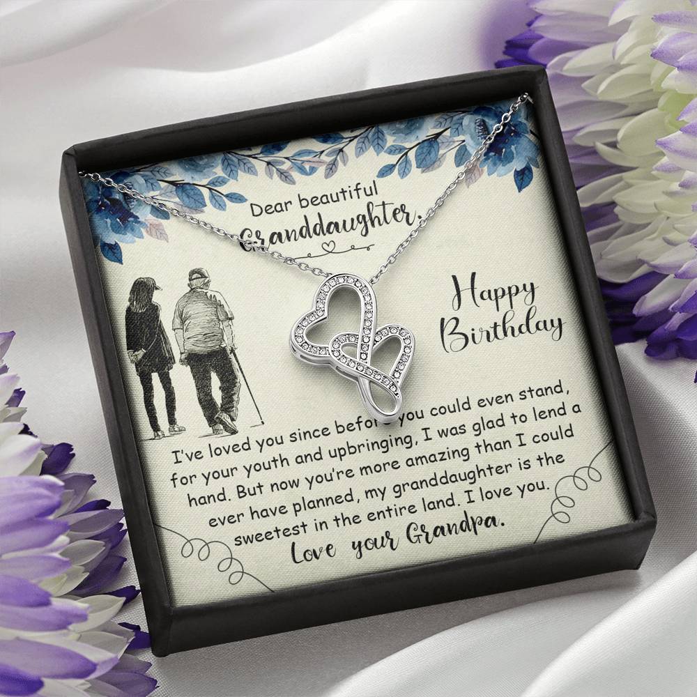 Grand Daughter Necklace, Grandpa to Daughter Gift, Necklace