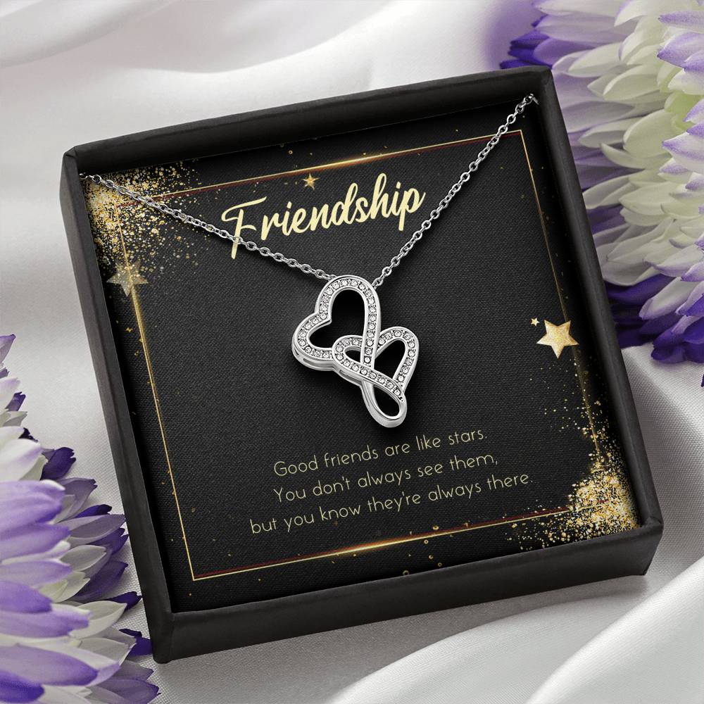 Personalized Friendship Necklace On Friend's Birthday Dainty Heart Pendent
