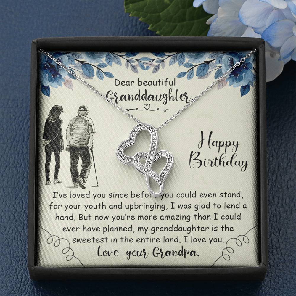 Grand Daughter Necklace, Grandpa to Daughter Gift, Necklace