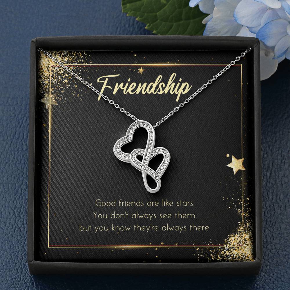 Personalized Friendship Necklace On Friend's Birthday Dainty Heart Pendent