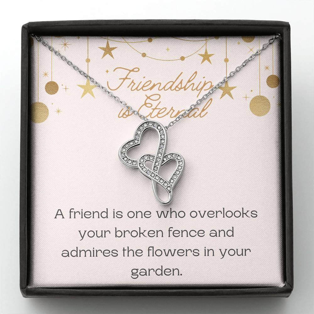 Friendship Necklace, Double Hearts, BFF Gift, Best Friends Gifts