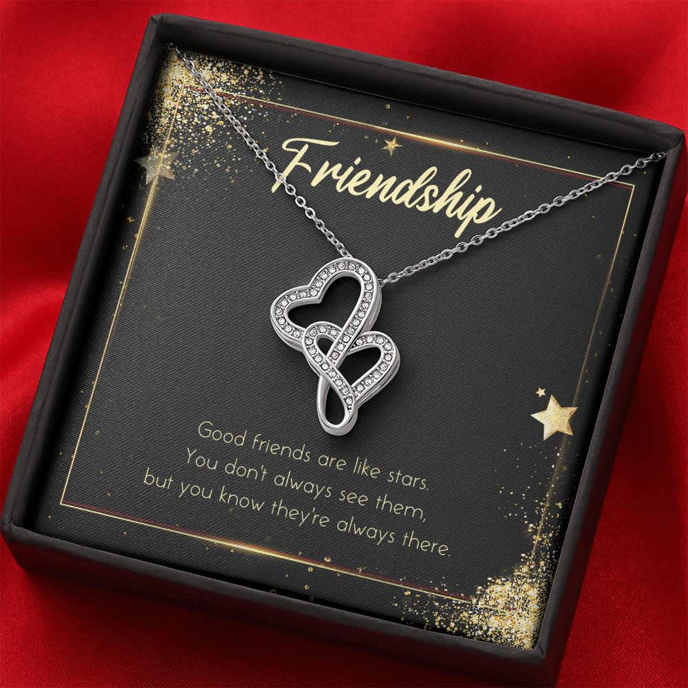 Personalized Friendship Necklace On Friend's Birthday Dainty Heart Pendent