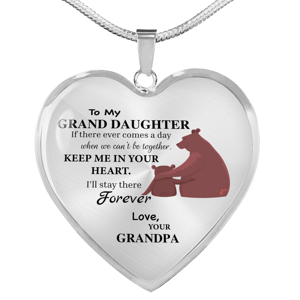 To My Grand Daughter Adopted Grand Daughter Best Friend For Birthday Graduation Collage From Grandpa Papa Grand Parents Necklace Gift