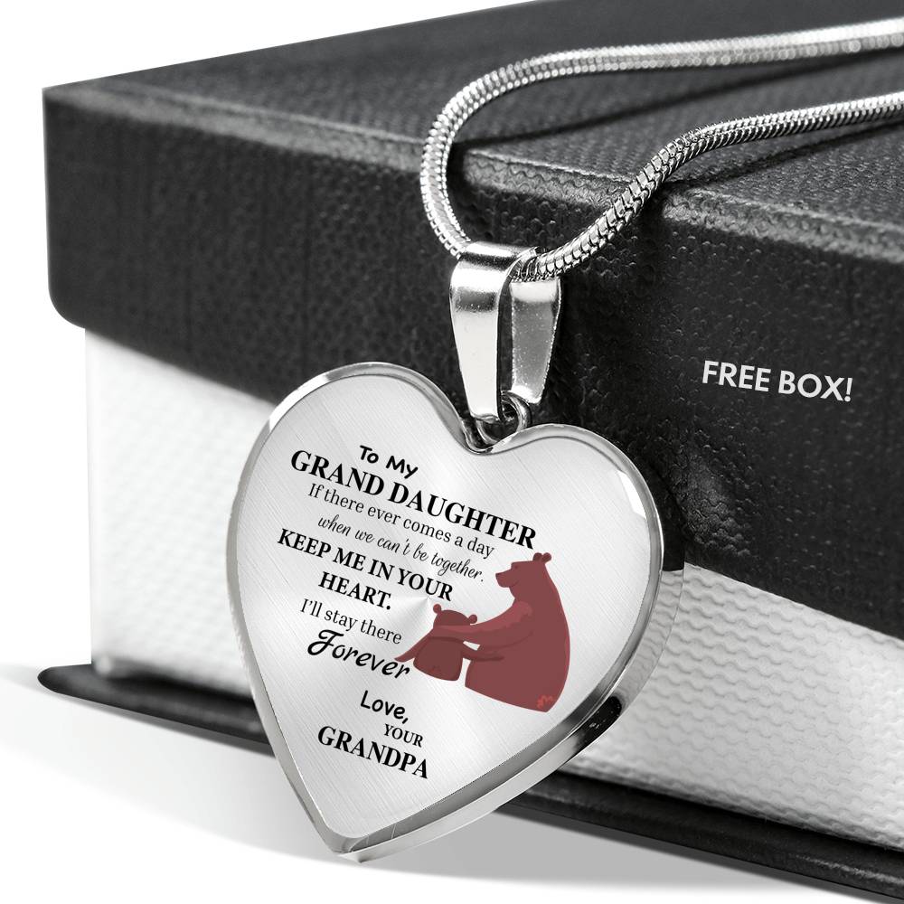 To My Grand Daughter Adopted Grand Daughter Best Friend For Birthday Graduation Collage From Grandpa Papa Grand Parents Necklace Gift