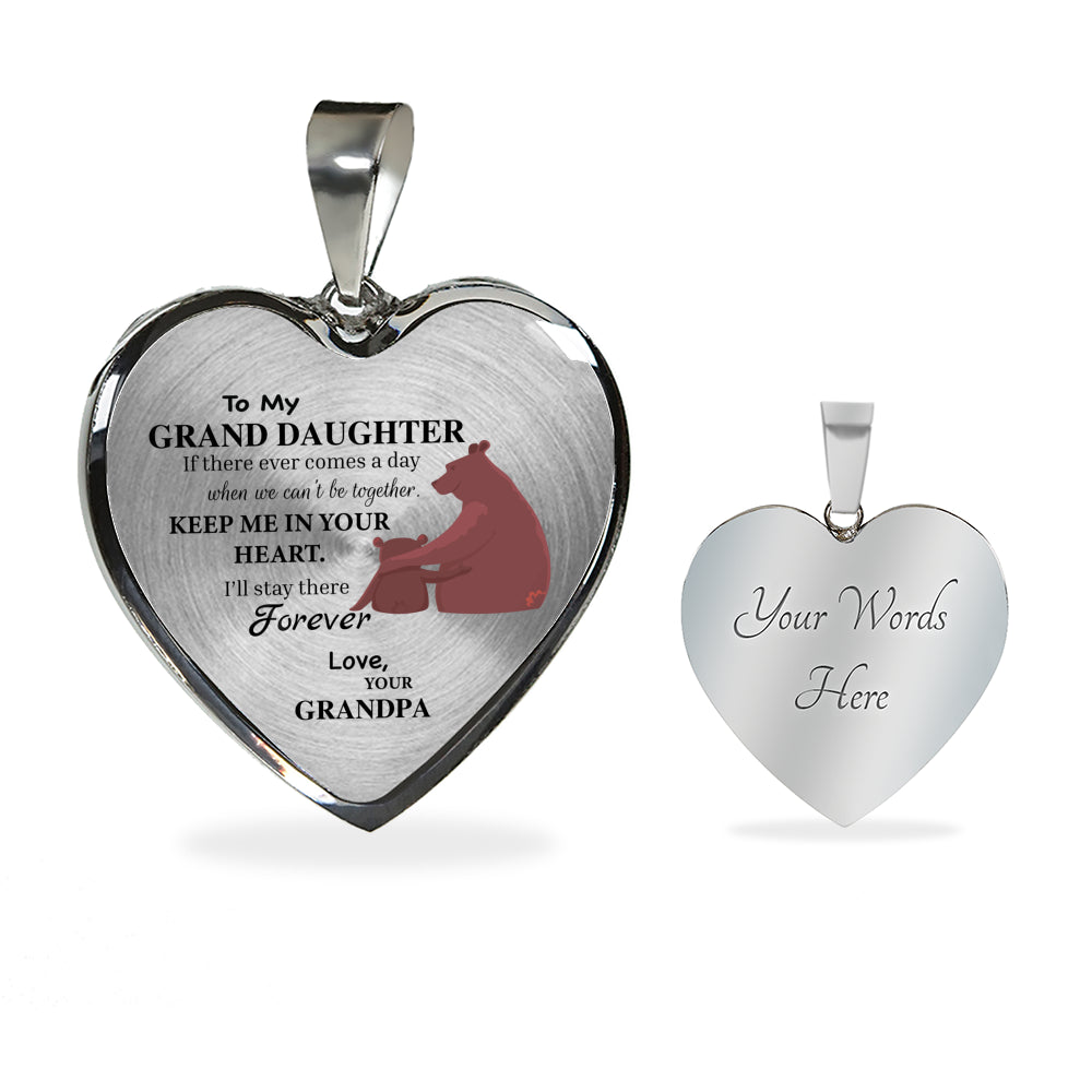 To My Grand Daughter Adopted Grand Daughter Best Friend For Birthday Graduation Collage From Grandpa Papa Grand Parents Necklace Gift