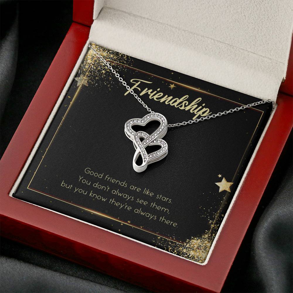 Personalized Friendship Necklace On Friend's Birthday Dainty Heart Pendent