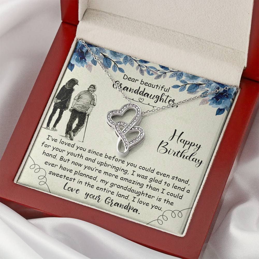 Grand Daughter Necklace, Grandpa to Daughter Gift, Necklace