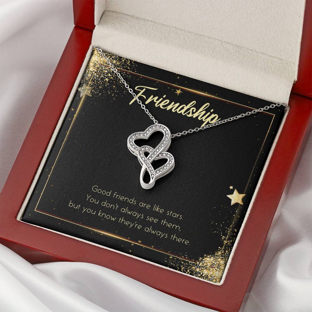 Personalized Friendship Necklace On Friend's Birthday Dainty Heart Pendent