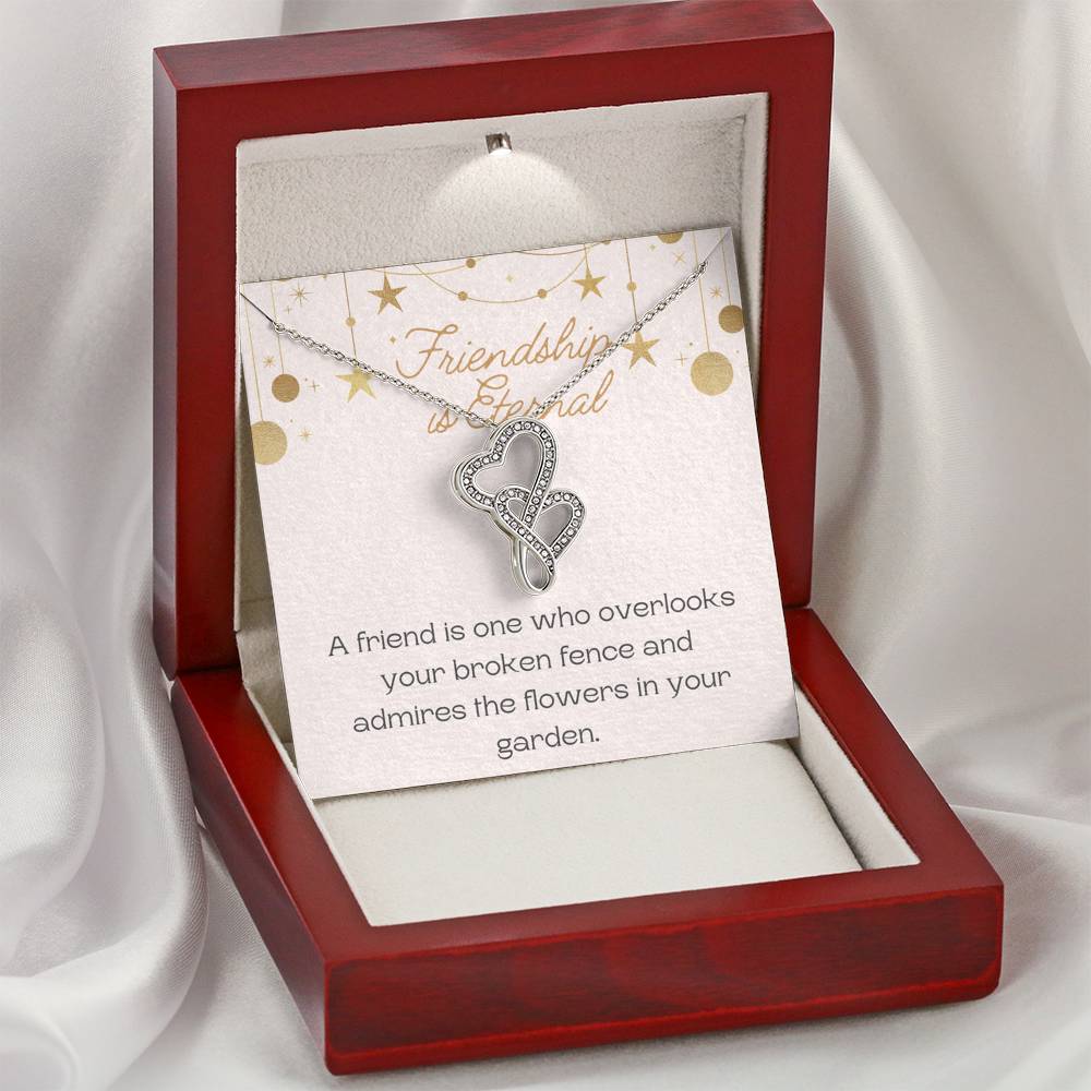 Friendship Necklace, Double Hearts, BFF Gift, Best Friends Gifts