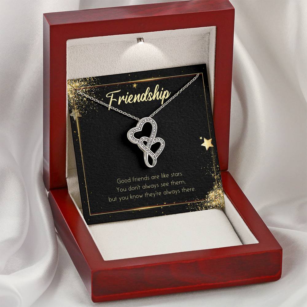Personalized Friendship Necklace On Friend's Birthday Dainty Heart Pendent