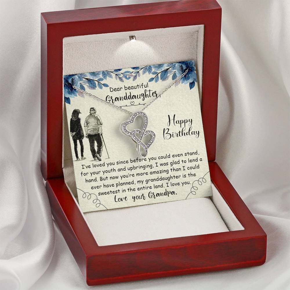 Grand Daughter Necklace, Grandpa to Daughter Gift, Necklace