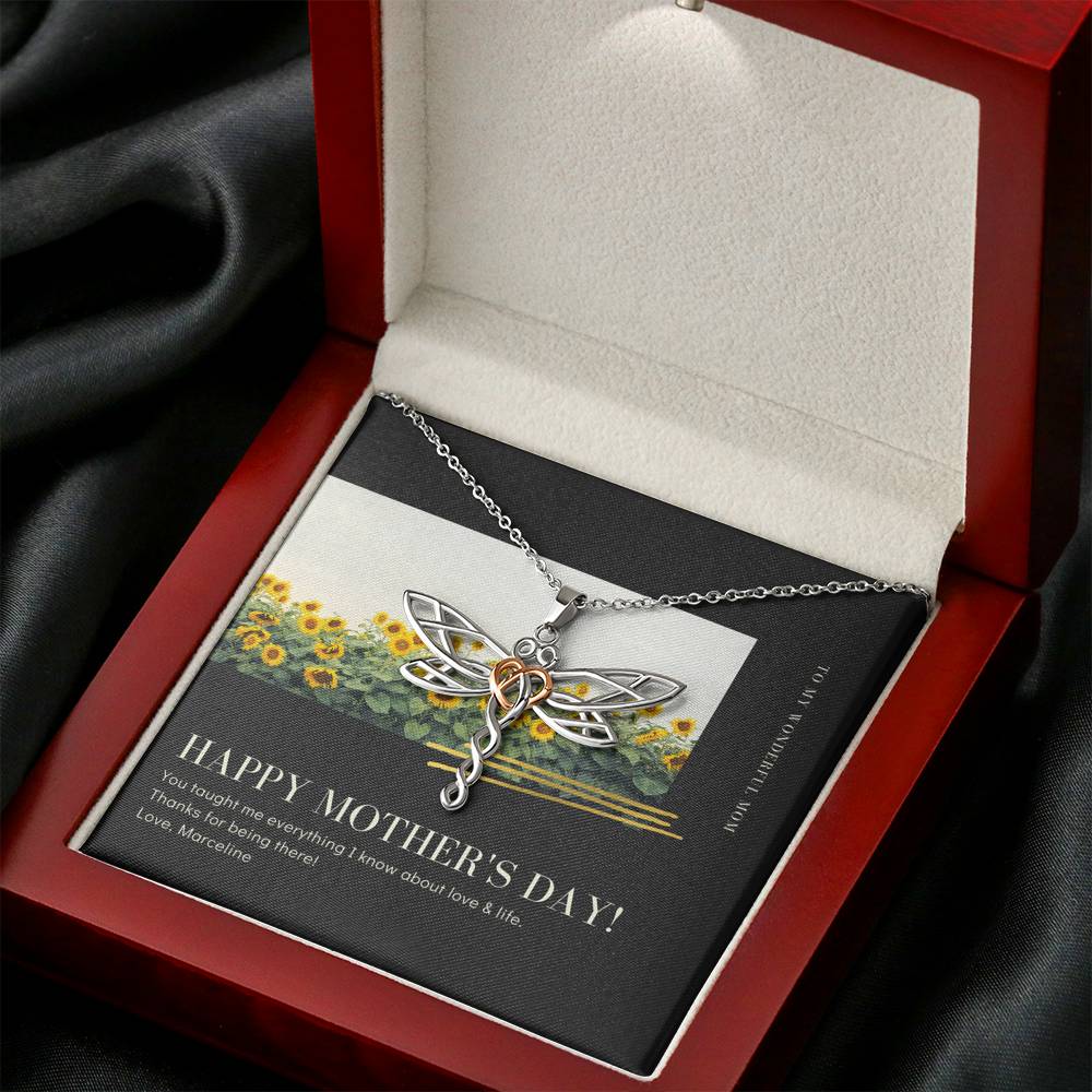 Mother's Day Gift To My Mother For Doing A Great Job Thank You Pendent For Mother In Law Step Mom Grandma Gift With The Message Card