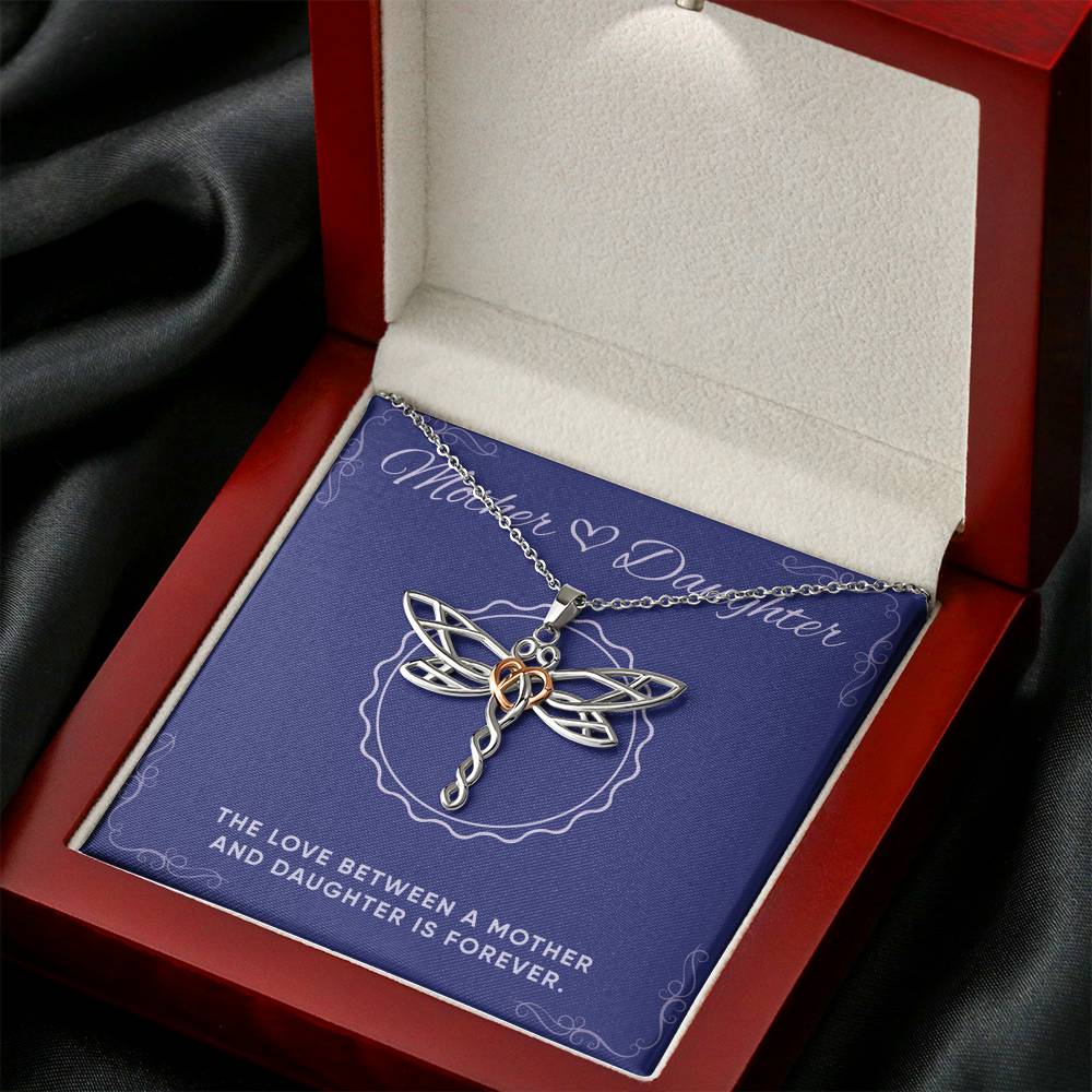 Mother And Daughter Necklace For Daughter Dragonfly Pendant For Her Birthday Graduation Valentines Gift From Mom Women’s Fashion Jewelry