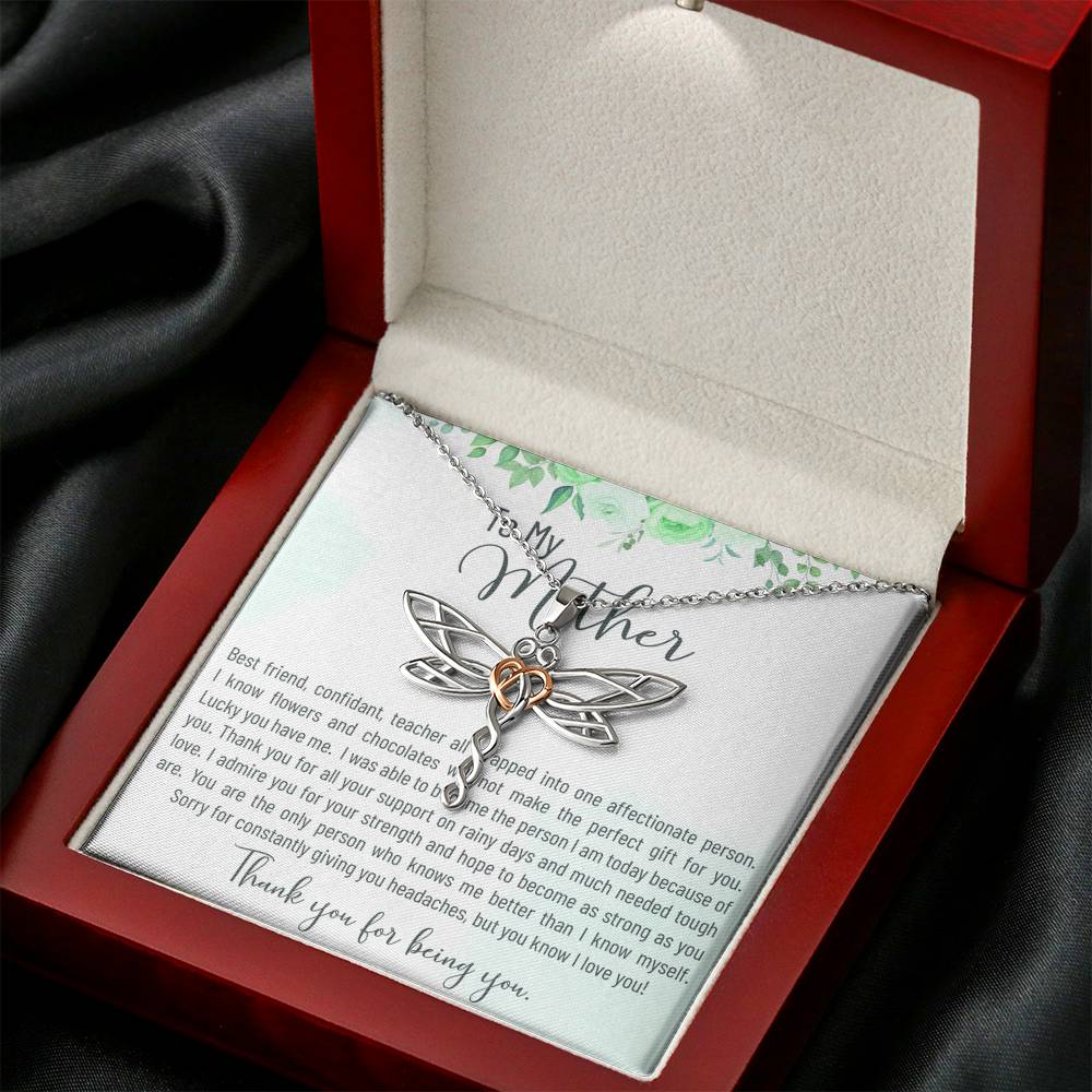 Necklace Gift To My Mom On Mother's Day Birthday Pendent Gift From Daughter Son With The Message Card