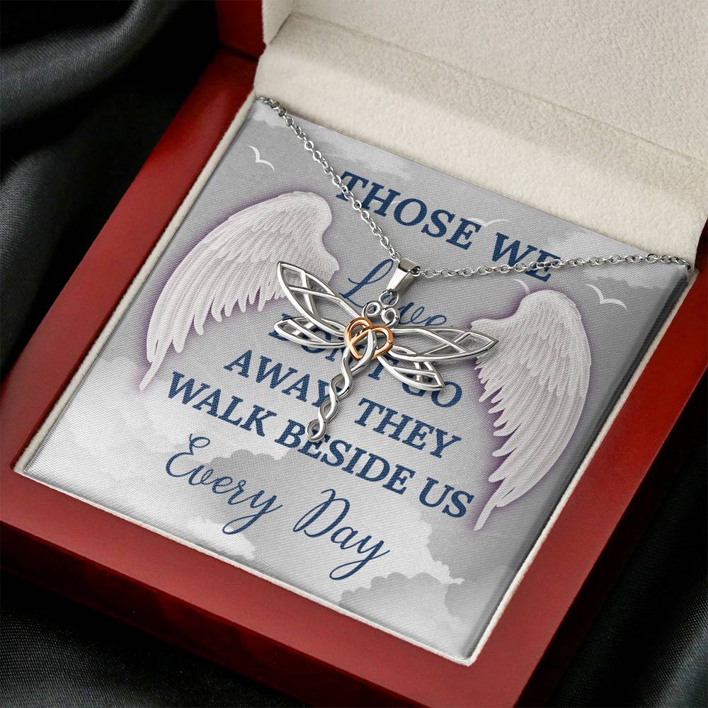 Personalized Memorial Necklace Birth Flower Necklace with Wing Memorial Jewelry Bereavement Gift Wing Memorial Loss of a Loved One Gift