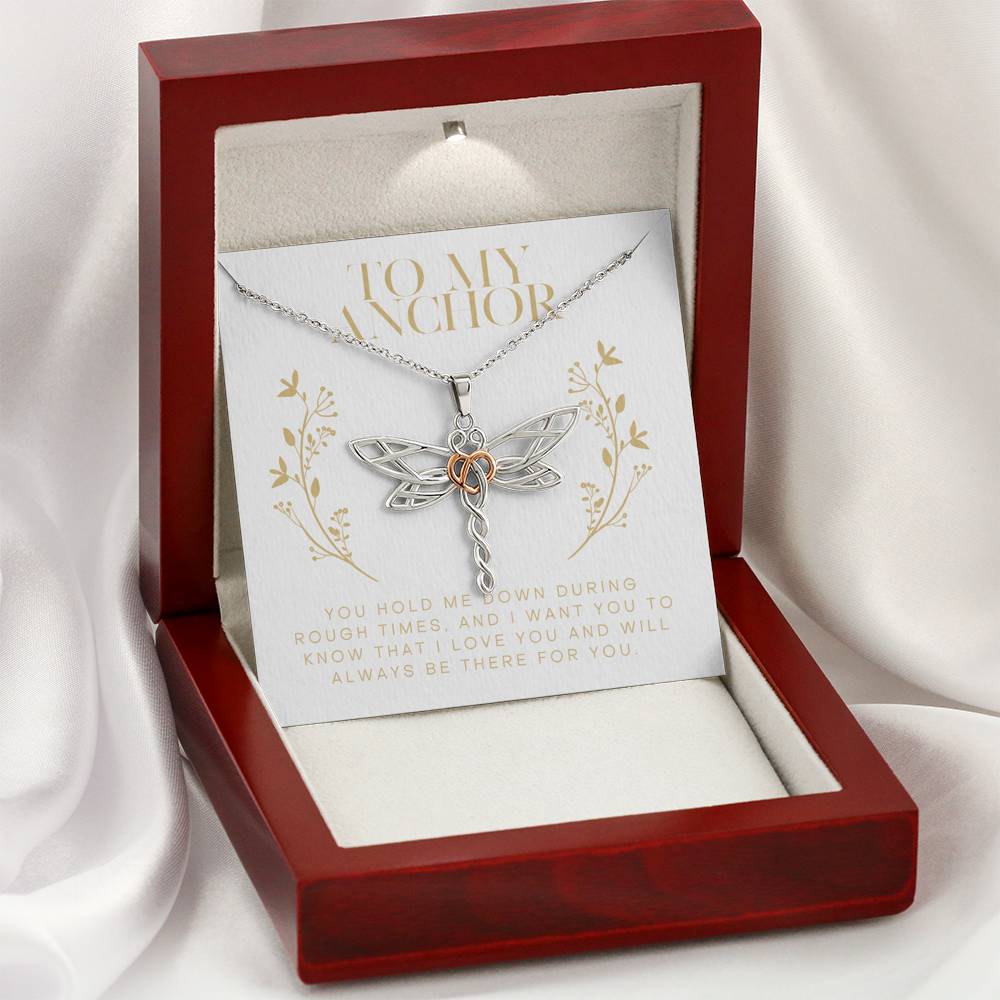 To My Anchor Gift For Women Dragonfly Boho Pendent For Wife On Birthday Wedding Gift