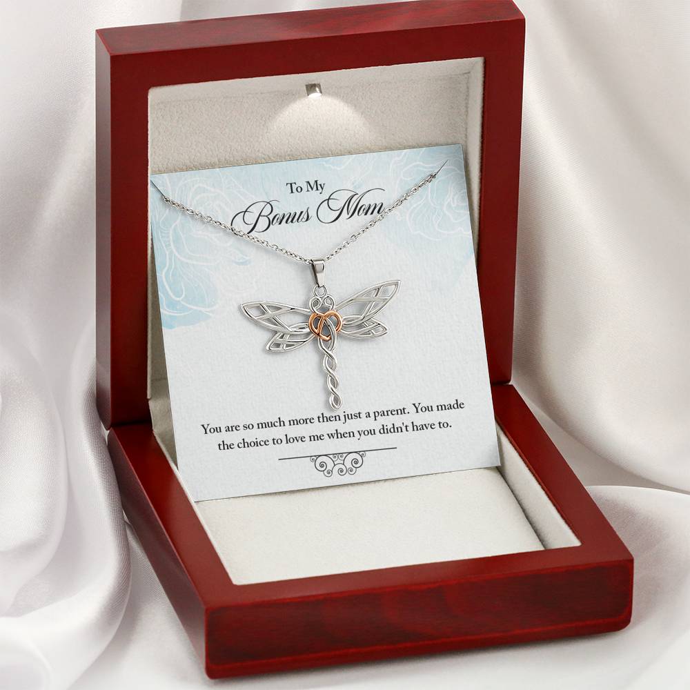 Personalized To My Mom Necklace for Her Birthday Valentines Anniversary Gift to my Mom Dragonfly Silver Necklace for Women with Message Card