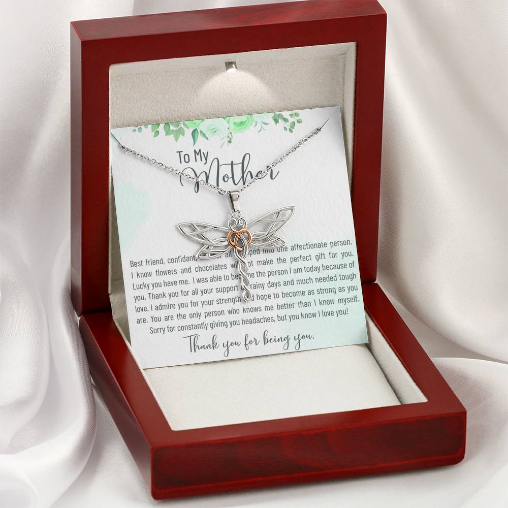 Necklace Gift To My Mom On Mother's Day Birthday Pendent Gift From Daughter Son With The Message Card
