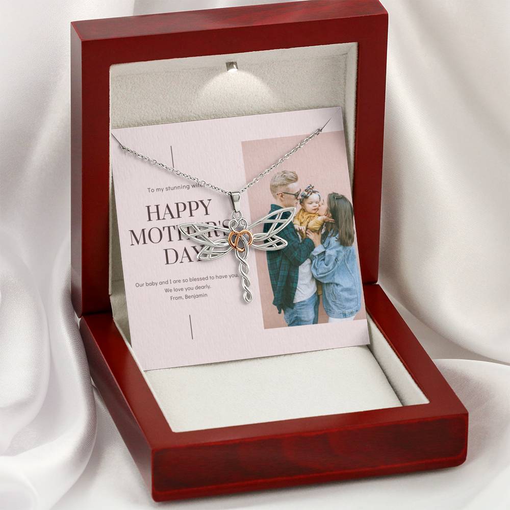 Mother's Day Necklace To My Wife From Husband Pendent Gift For Mother Step Mom Mother In Law Gift With The Message Card